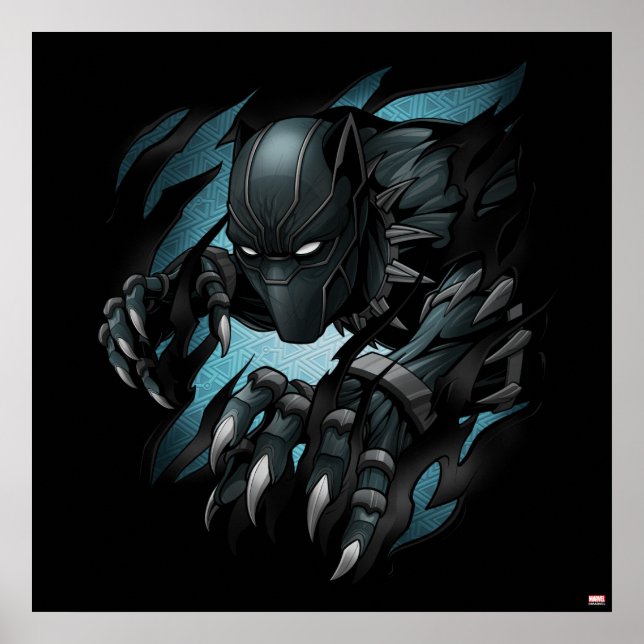 Avengers Classics | Black Panther Tearing Through Poster (Front)