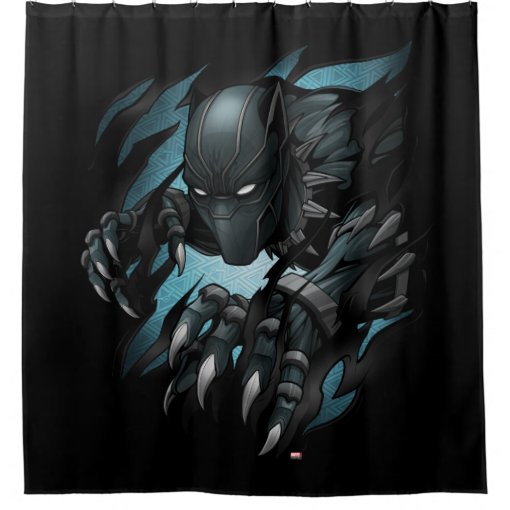 Avengers Classics Black Panther Tearing Through Shower Curtain Zazzle