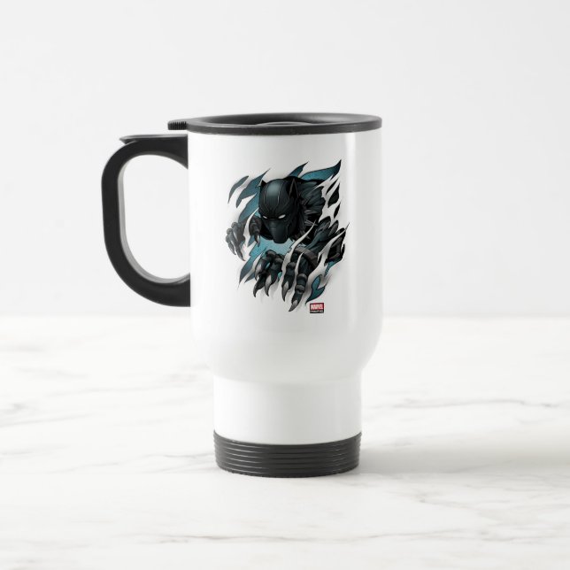 Avengers Classics | Black Panther Tearing Through Travel Mug (Left)