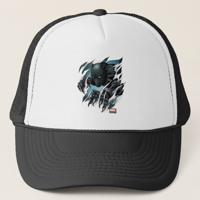 Avengers Classics | Black Panther Tearing Through Trucker Hat (Front)