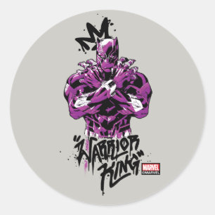 Avengers Classics Black Panther Warrior King Classic Round Sticker