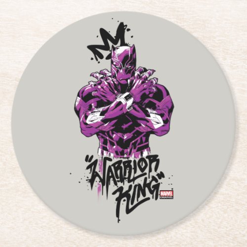 Avengers Classics  Black Panther Warrior King Round Paper Coaster
