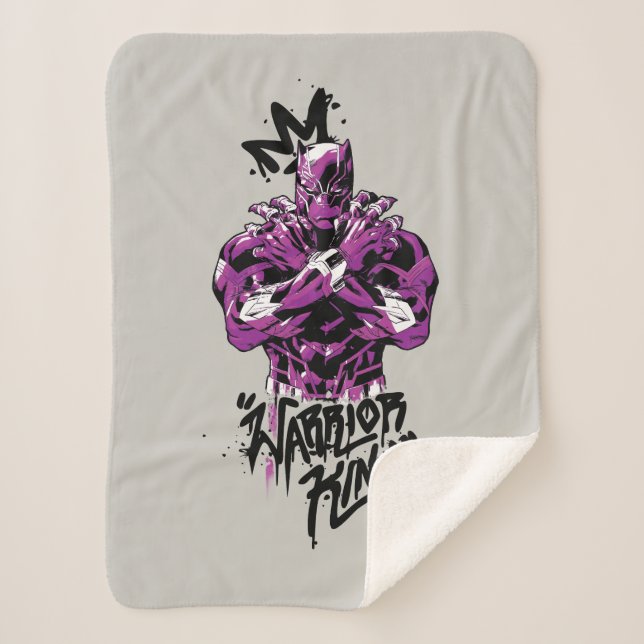 Avengers Classics | Black Panther Warrior King Sherpa Blanket (Front)