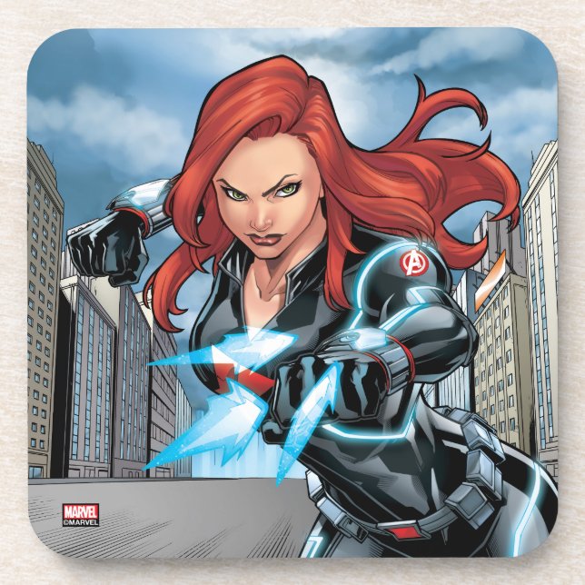 Avengers Classics | Black Widow Attack Beverage Coaster (Front)