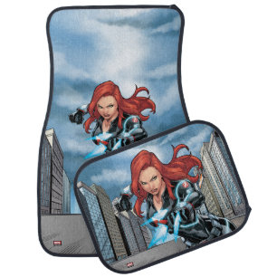 Avengers Classics Black Widow Attack Car Floor Mat