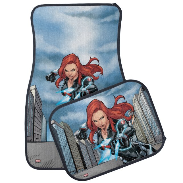 Avengers Classics | Black Widow Attack Car Floor Mat (Set)