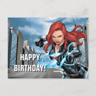 Avengers Classics Black Widow Attack Postcard