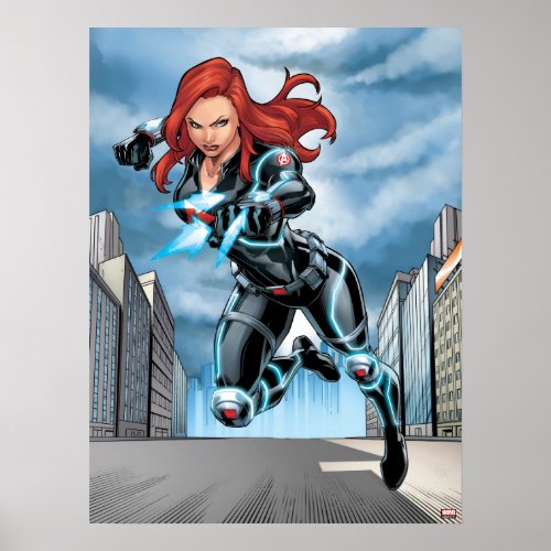 Avengers Classics  Black Widow Attack Poster