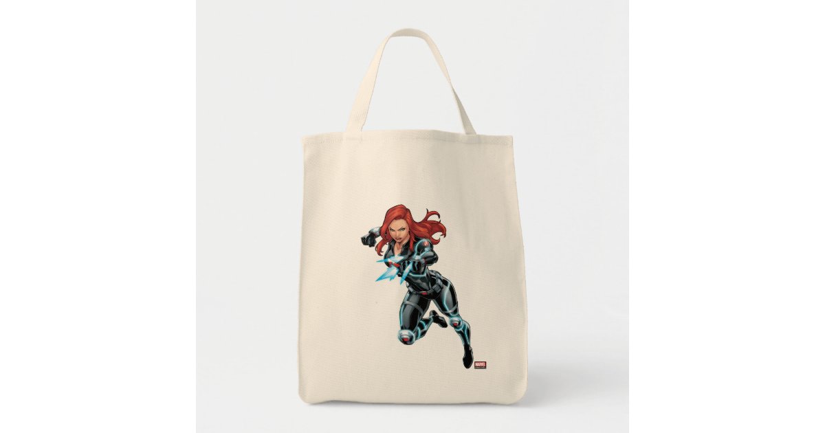 Avengers Classics | Black Widow Attack Tote Bag | Zazzle.com