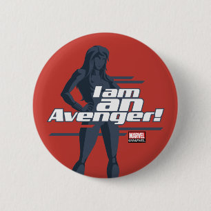 Avengers Classics   Black Widow "I Am" Graphic Button