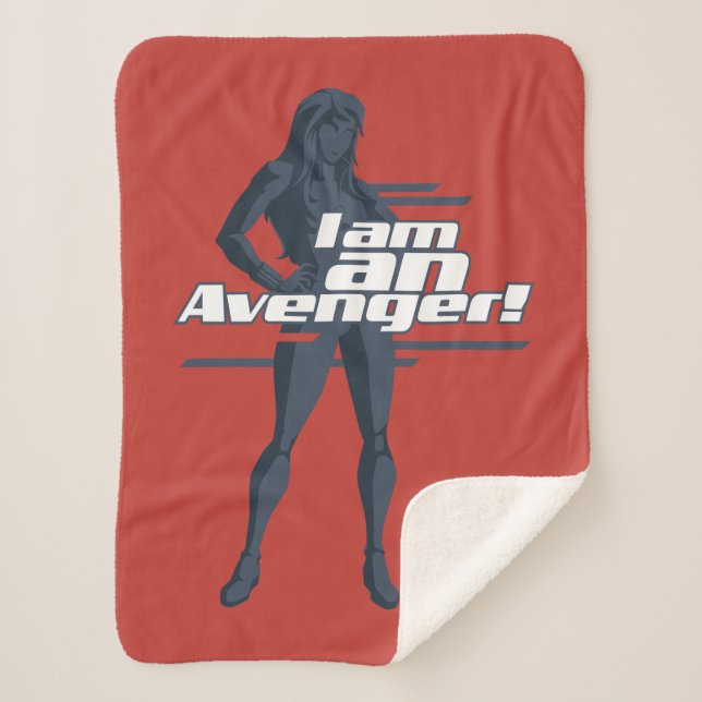 Avengers Classics | Black Widow "I Am" Graphic Sherpa Blanket (Front)