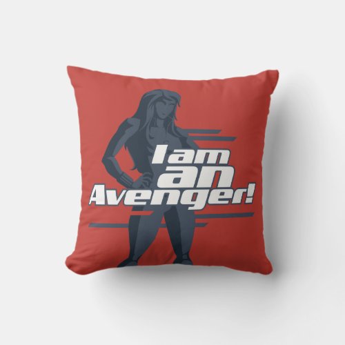 Avengers Classics  Black Widow I Am Graphic Throw Pillow