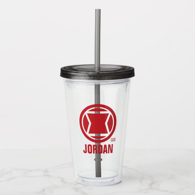 Avengers Classics | Black Widow Icon Acrylic Tumbler (Front)