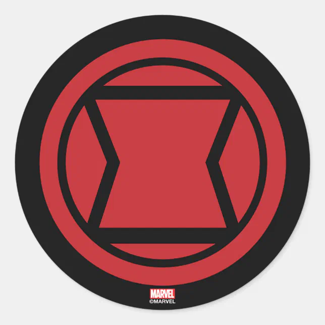 Avengers Classics | Black Widow Icon Classic Round Sticker | Zazzle