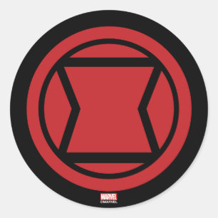 Avengers Classics   Black Widow Icon Classic Round Sticker