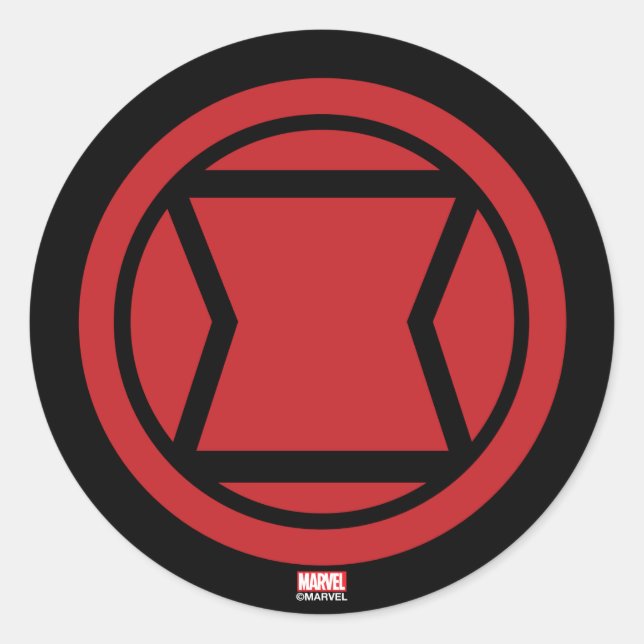 Avengers Classics | Black Widow Icon Classic Round Sticker (Front)