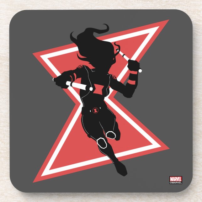 Avengers Classics | Black Widow Icon Graphic Beverage Coaster (Front)