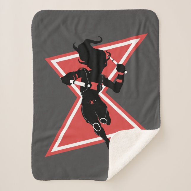 Avengers Classics | Black Widow Icon Graphic Sherpa Blanket (Front)