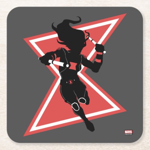 Avengers Classics  Black Widow Icon Graphic Square Paper Coaster