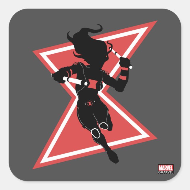 Avengers Classics | Black Widow Icon Graphic Square Sticker (Front)