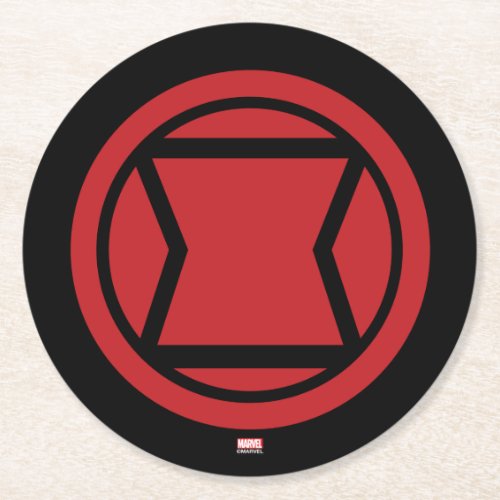 Avengers Classics  Black Widow Icon Round Paper Coaster