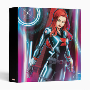 Avengers Classics   Black Widow Neon Glow 3 Ring Binder