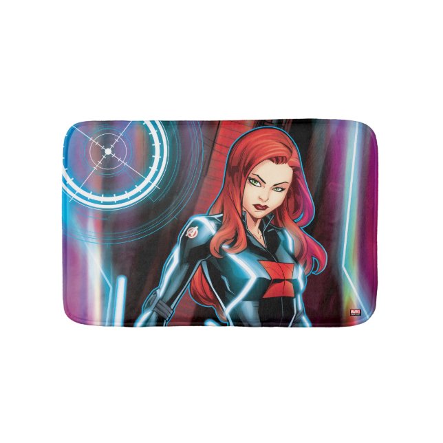 Avengers Classics | Black Widow Neon Glow Bath Mat (Front)
