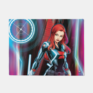 Avengers Classics Black Widow Neon Glow Doormat