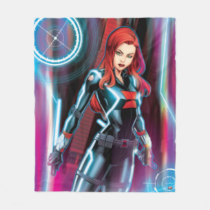 Avengers Classics   Black Widow Neon Glow Fleece Blanket