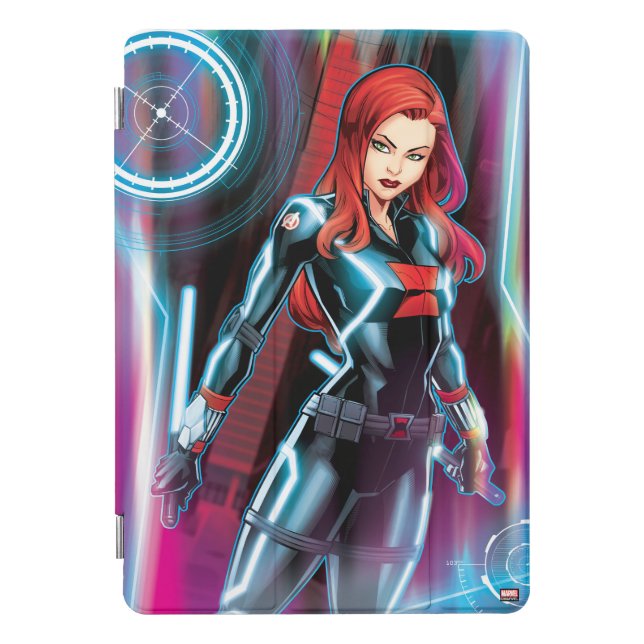 Avengers Classics | Black Widow Neon Glow iPad Pro Cover (Front)