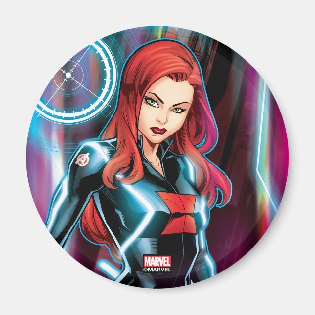 Avengers Classics | Black Widow Neon Glow Magnet (Front)
