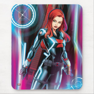Avengers Classics Black Widow Neon Glow Mouse Pad