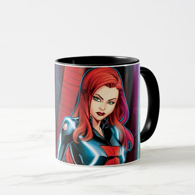 Avengers Classics | Black Widow Neon Glow Mug (Front Right)