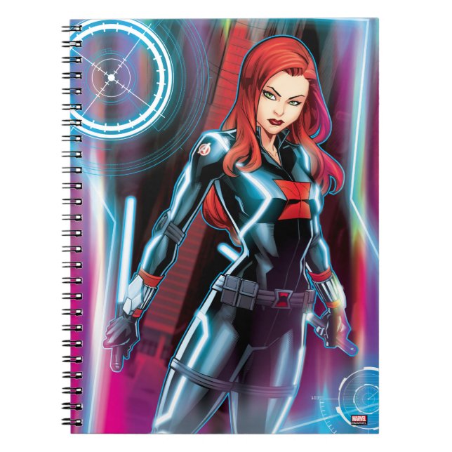 Avengers Classics | Black Widow Neon Glow Notebook (Front)