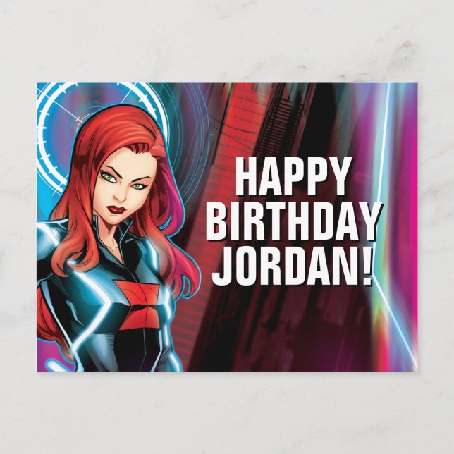 Avengers Classics | Black Widow Neon Glow Postcard (Front)