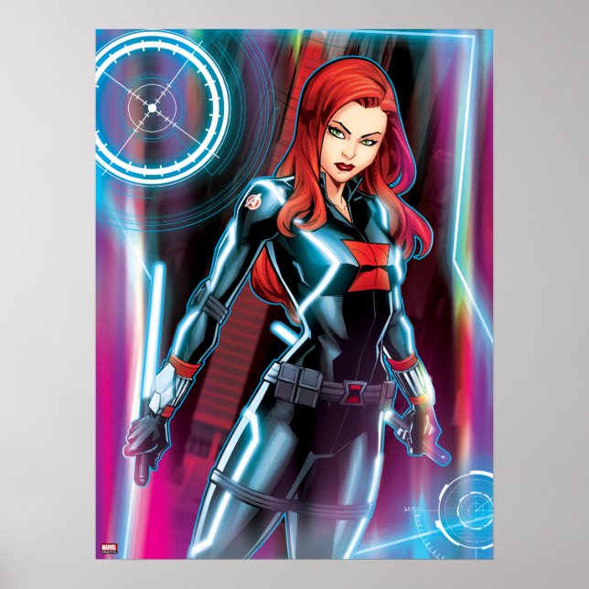 Avengers Classics | Black Widow Neon Glow Poster (Front)