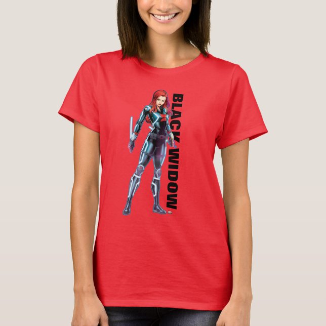 Avengers Classics | Black Widow Neon Glow T-Shirt (Front)