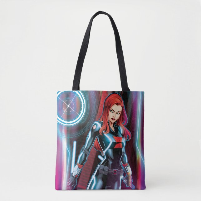 Avengers Classics | Black Widow Neon Glow Tote Bag (Front)