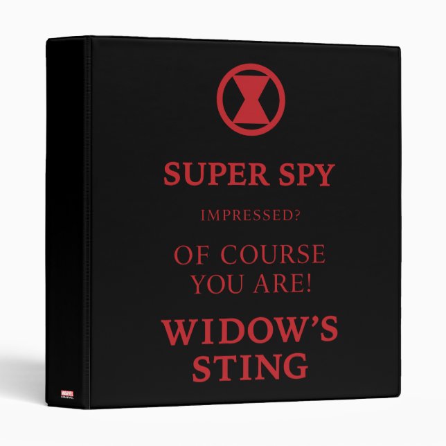 Avengers Classics | Black Widow Typography 3 Ring Binder (Front/Spine)