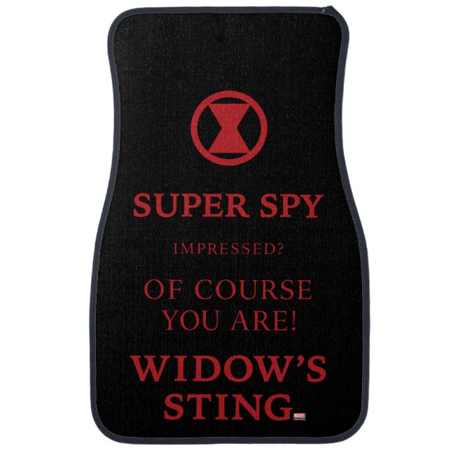 Avengers Classics | Black Widow Typography Car Floor Mat (Front)