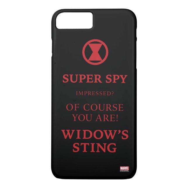 Avengers Classics | Black Widow Typography Case-Mate iPhone Case (Back)