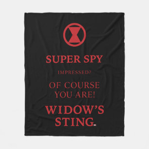 Avengers Classics   Black Widow Typography Fleece Blanket