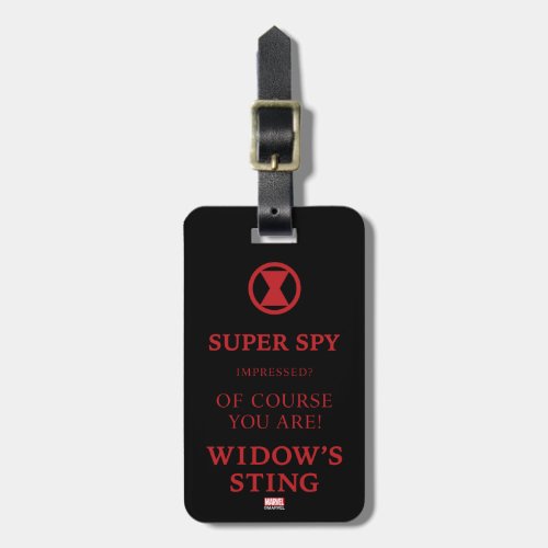 Avengers Classics  Black Widow Typography Luggage Tag