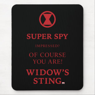 Avengers Classics Black Widow Typography Mouse Pad