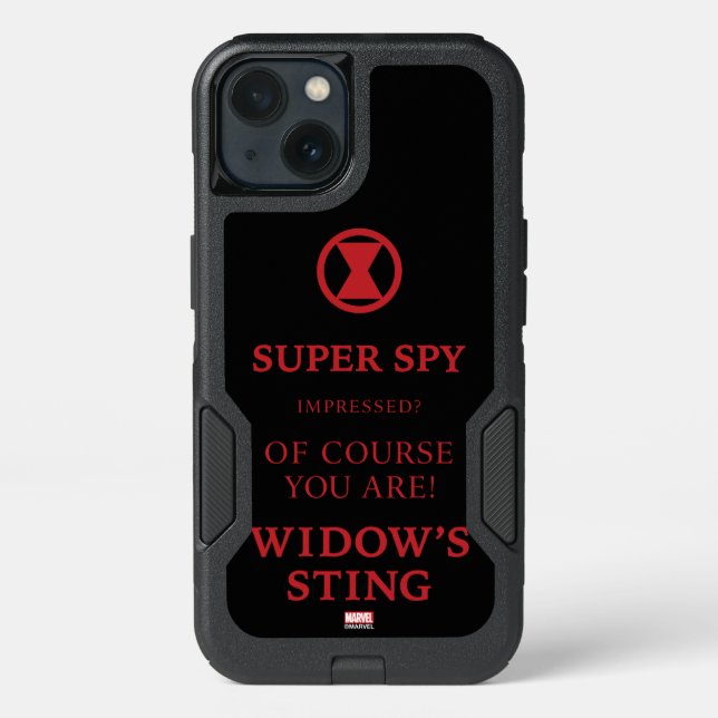 Avengers Classics | Black Widow Typography Otterbox iPhone Case (Back)