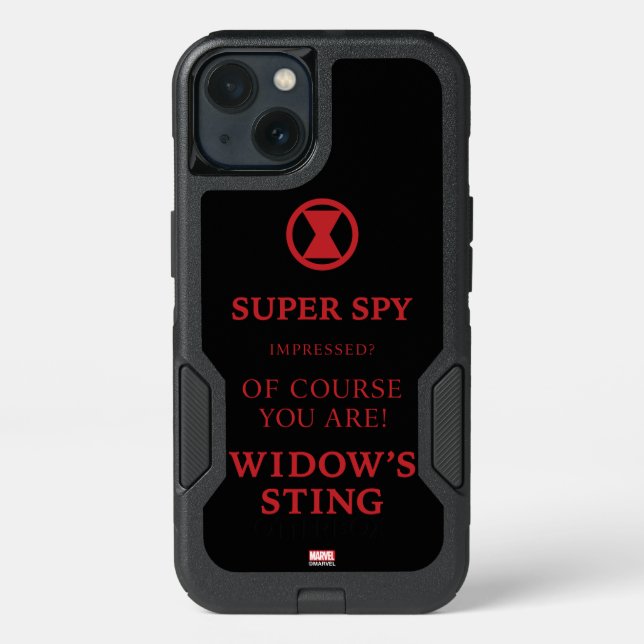 Avengers Classics | Black Widow Typography Otterbox iPhone Case (Back)