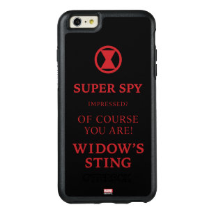Avengers Classics Black Widow Typography Otterbox Iphone 66s Plus Case