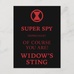 Avengers Classics Black Widow Typography Postcard