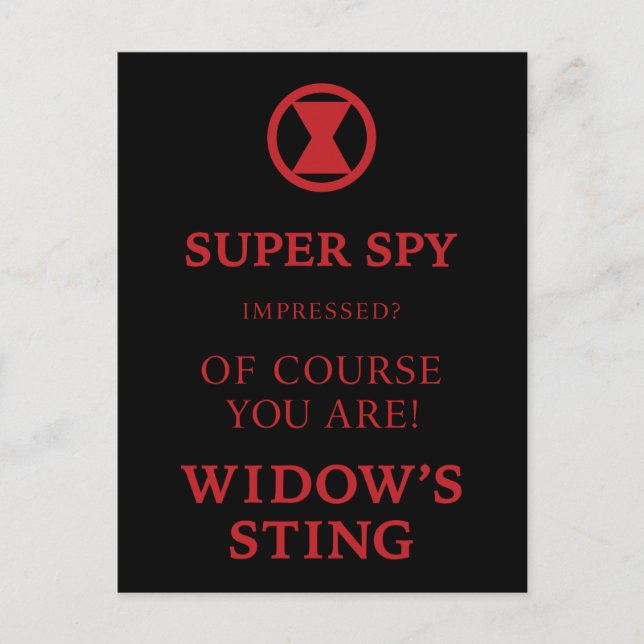 Avengers Classics | Black Widow Typography Postcard (Front)