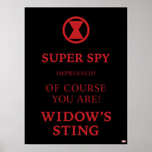Avengers Classics Black Widow Typography Poster